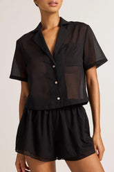 Island Short Sleeve Shirt in Black