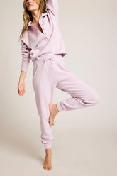Waffle Knit Jogger in Lilac