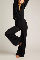 Fino Featherweight Cashmere Track Pant in Black