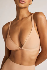 Base Front Close Bra in Buff