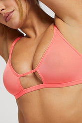 Sieve Cutout Bra in Coral