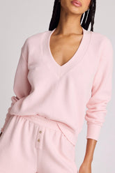 Waffle Knit Deep V in Shell