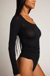 Whipped Scoop Neck in Black