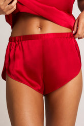 Eclipse Washable Silk Mini Short in Cerise