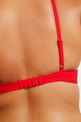 Swim Dip Top in Cherry