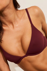 Swim Plunge Top in Garnet