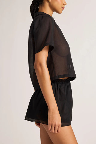 Island Short Sleeve Shirt in Black