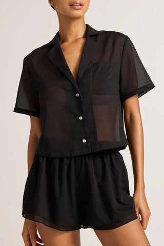 Island Short Sleeve Shirt in Black