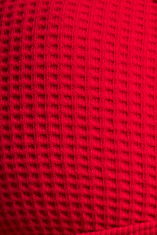 Waffle Knit Lounge Bralette in Cerise
