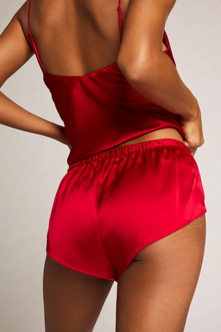 Eclipse Washable Silk Mini Short in Cerise