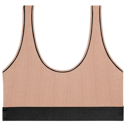 Whipped Bra Top in Buff + Black