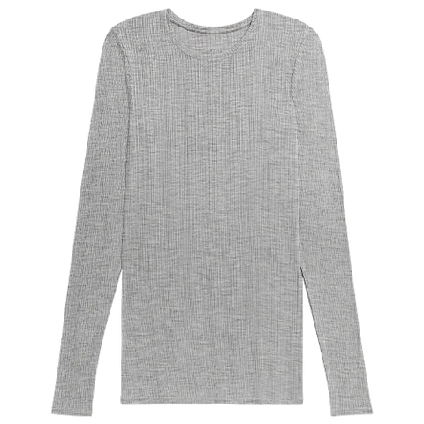 Whipped Long Sleeve in Heather Grey
