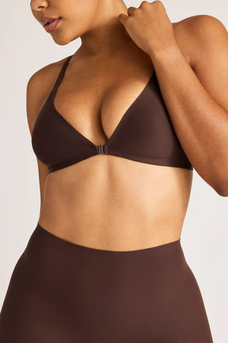 Base Front Close Bra in Espresso