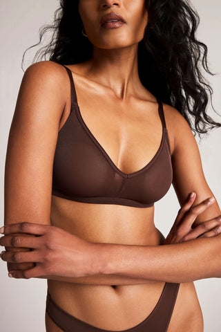 Sieve Non-Wire Bra in Espresso
