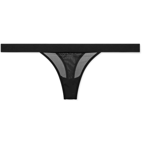 Silky Thong in Black