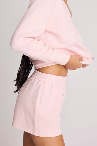 Waffle Knit Short in Shell