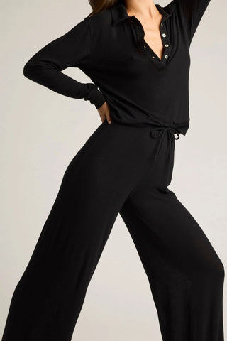Fino Featherweight Cashmere Polo in Black