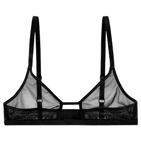 Sieve Cutout Bra in Black