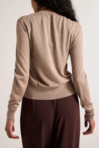 Silk Cashmere Cardi in Mink