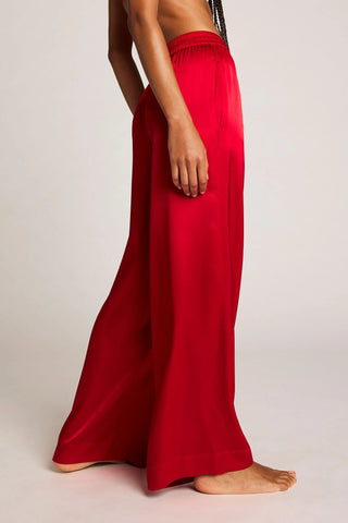 Eclipse Washable Silk Track Pant in Cerise