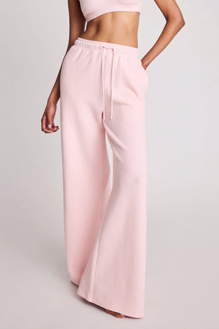 Waffle Knit Track Pant in Shell