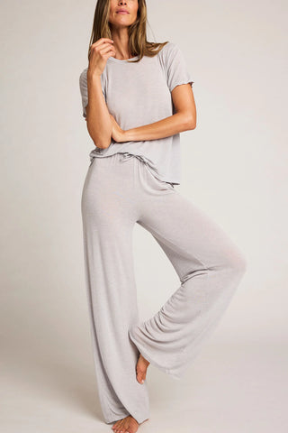 Fino Featherweight Cashmere Track Pant in Heather Grey