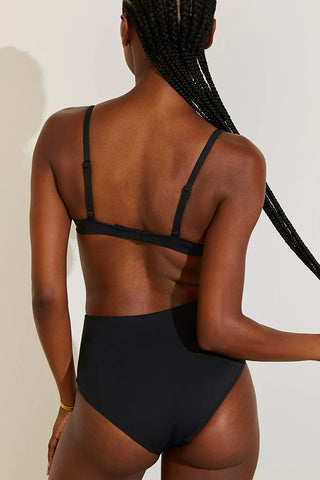 Swim Crop Top in Black