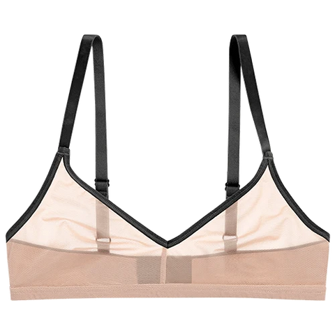 Sieve Non-Wire Bra in Buff + Black