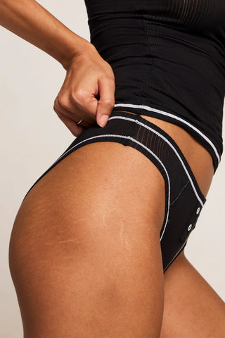Whipped French Cut Brief in Black + White