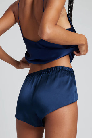 Eclipse Washable Silk Mini Short in Navy