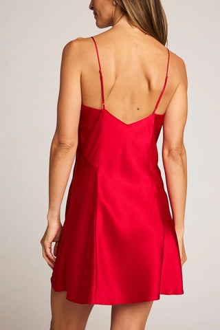 Eclipse Washable Silk Mini Slip in Cerise