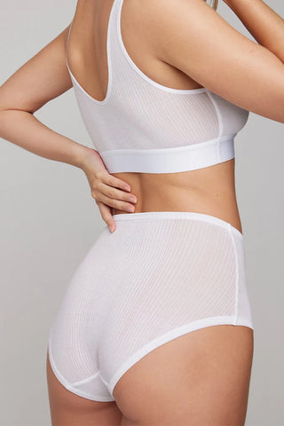 Whipped High Rise in White