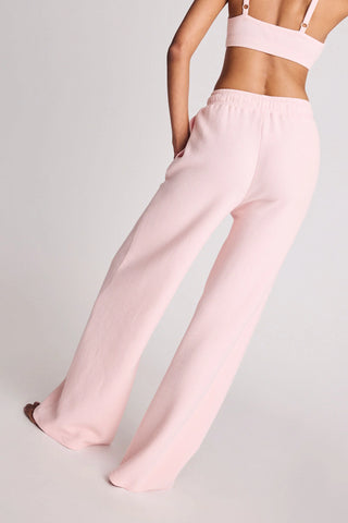 Waffle Knit Track Pant in Shell