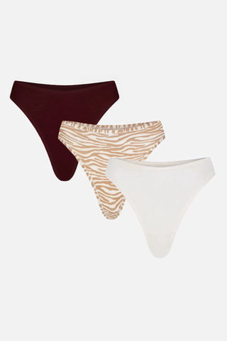 Cloud Cotton Thong in Safari (Pack)