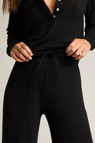 Fino Featherweight Cashmere Track Pant in Black