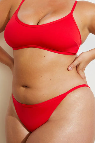 Swim String Bikini in Cherry