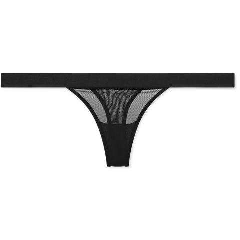 Sieve Thong in Black