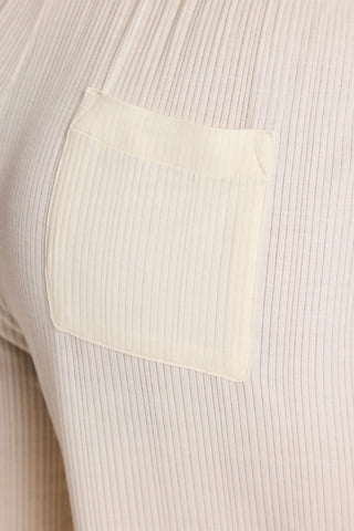 Whipped Track Pant in Cream