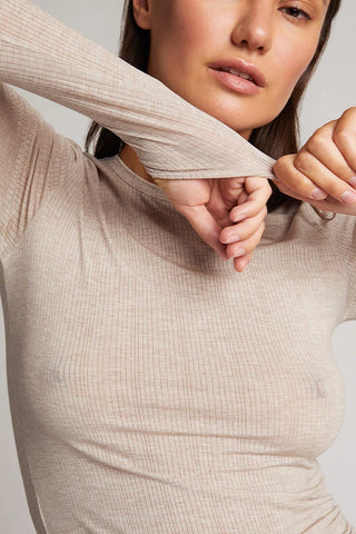 Whipped Long Sleeve in Sand