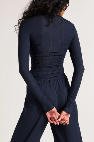 Whipped Henley in Navy