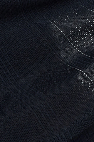 Pointelle Flare Pant in Black